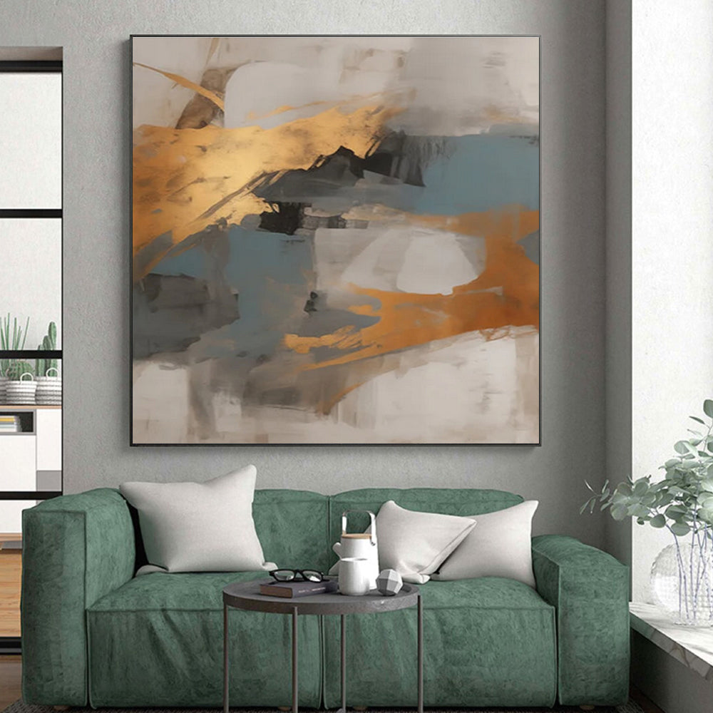 Super-Sized Contemporary Abstract Wall Mural for School Art Corridors