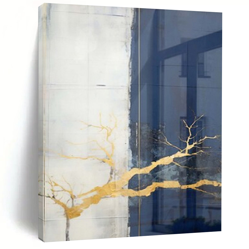 Extra-Huge Hand-Painted Modern Abstract Canvas for Family Home Basement Recreational Areas