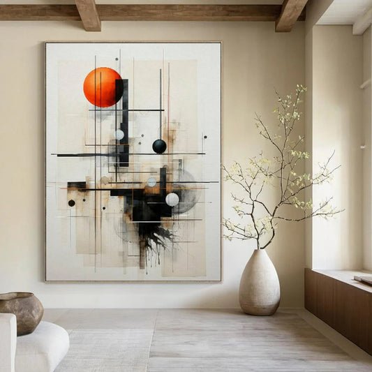 Glamorous Hand-Painted Modern Abstract Art for Bedroom Vanity Areas