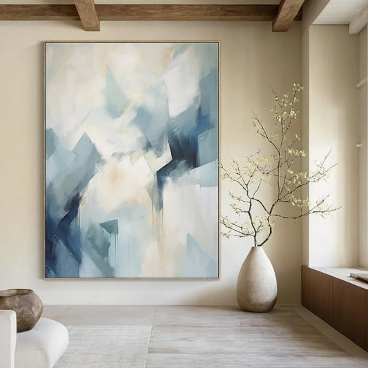 Custom Hand-Painted Abstract Painting for Bedroom and Entryway