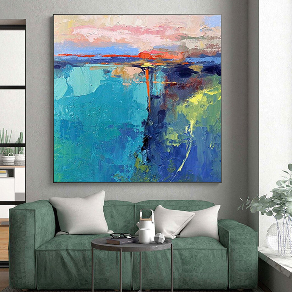 Vast Custom Abstract Art for Home Wine Cellar Tasting Counter Wall