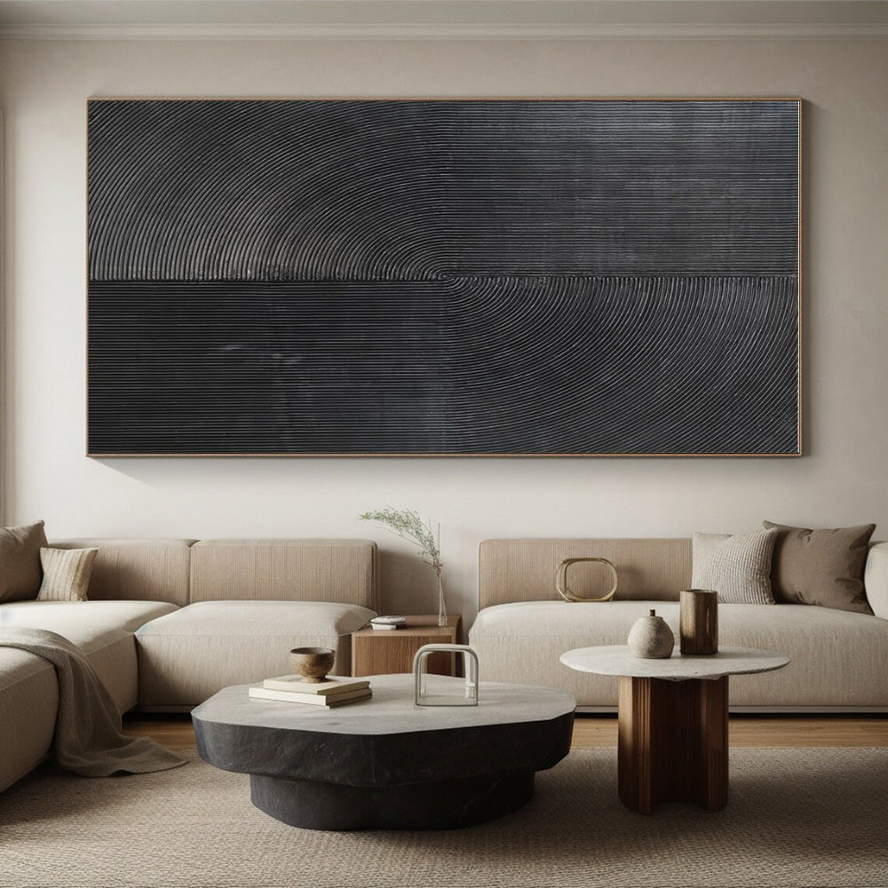 Perfectly-Sized Large Abstract Mural for Restaurant Open Kitchens
