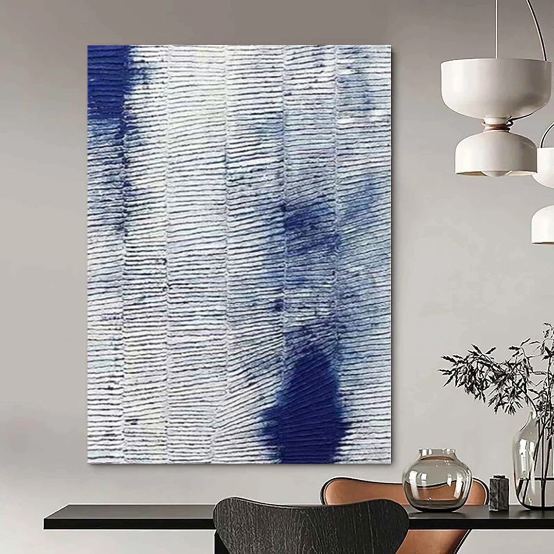 Custom Hand-Painted Abstract Mural for Hallway and Entryway