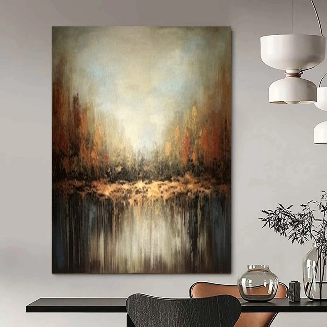 Giant Hand-Painted Contemporary Abstract Art for Villa Home Gyms