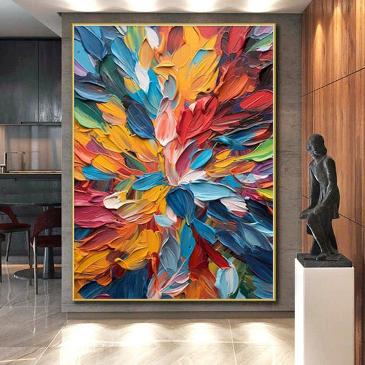 Large Abstract Canvas for Rabbit Hutch Interiors - Custom Acrylic on Linen