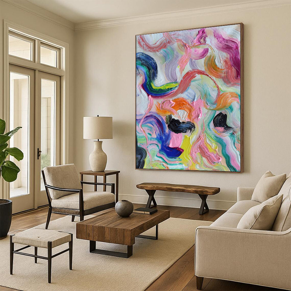 Super-Sized Custom Abstract Wall Art for Home Craft Room Storage Wall