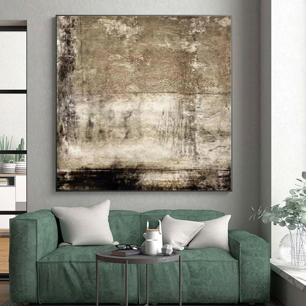 Huge Figurative Abstract Hand-Painted Painting for Hallway Transition Wall