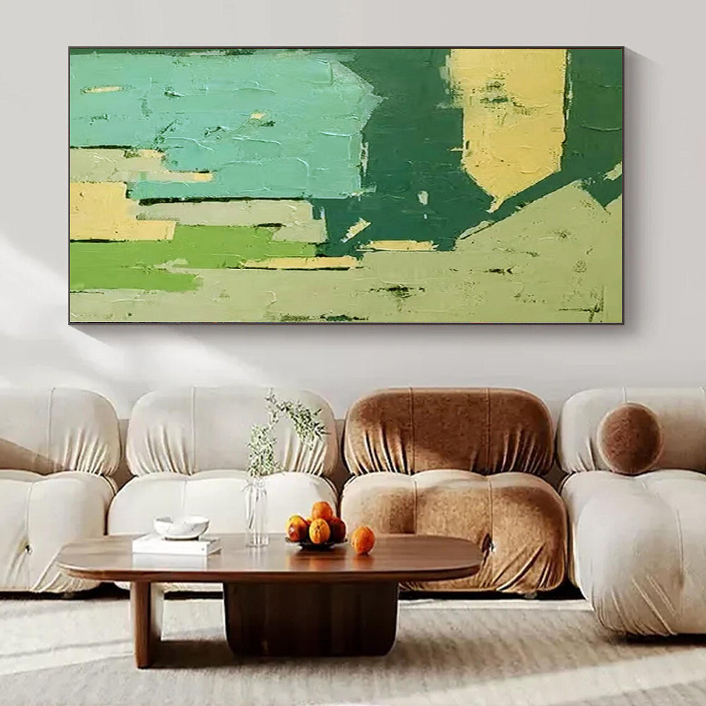 Oversized Abstract Art for Closet Dressing Areas - Custom Acrylic on Linen