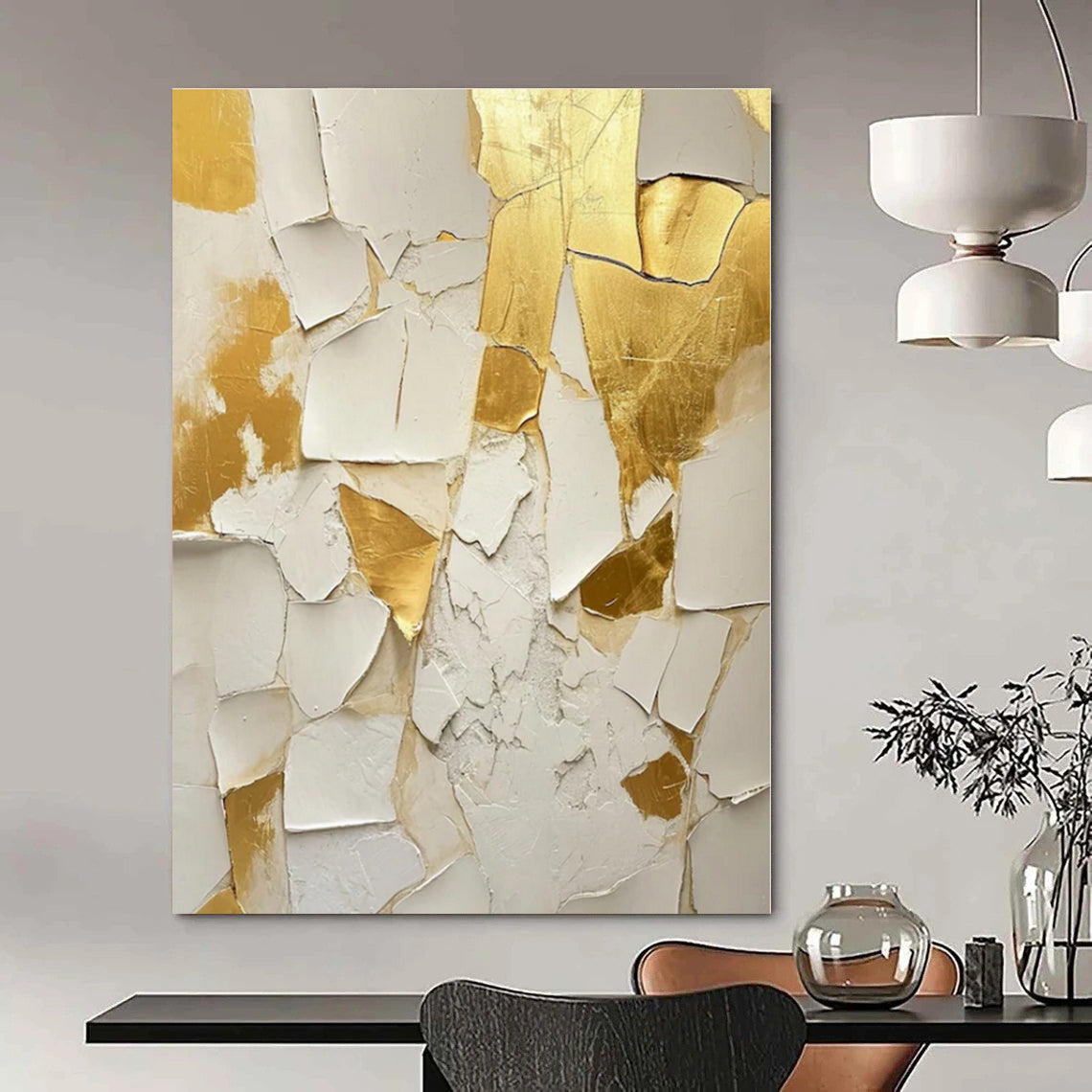Hand-Painted Custom Abstract Canvas for Bedroom & Living Room