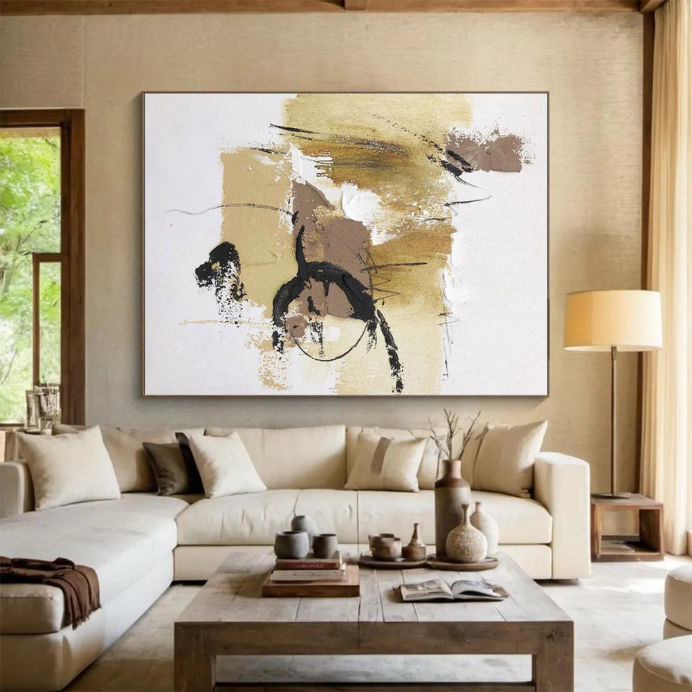 Huge Modern Abstract Painting for Home Gym Motivational Decor