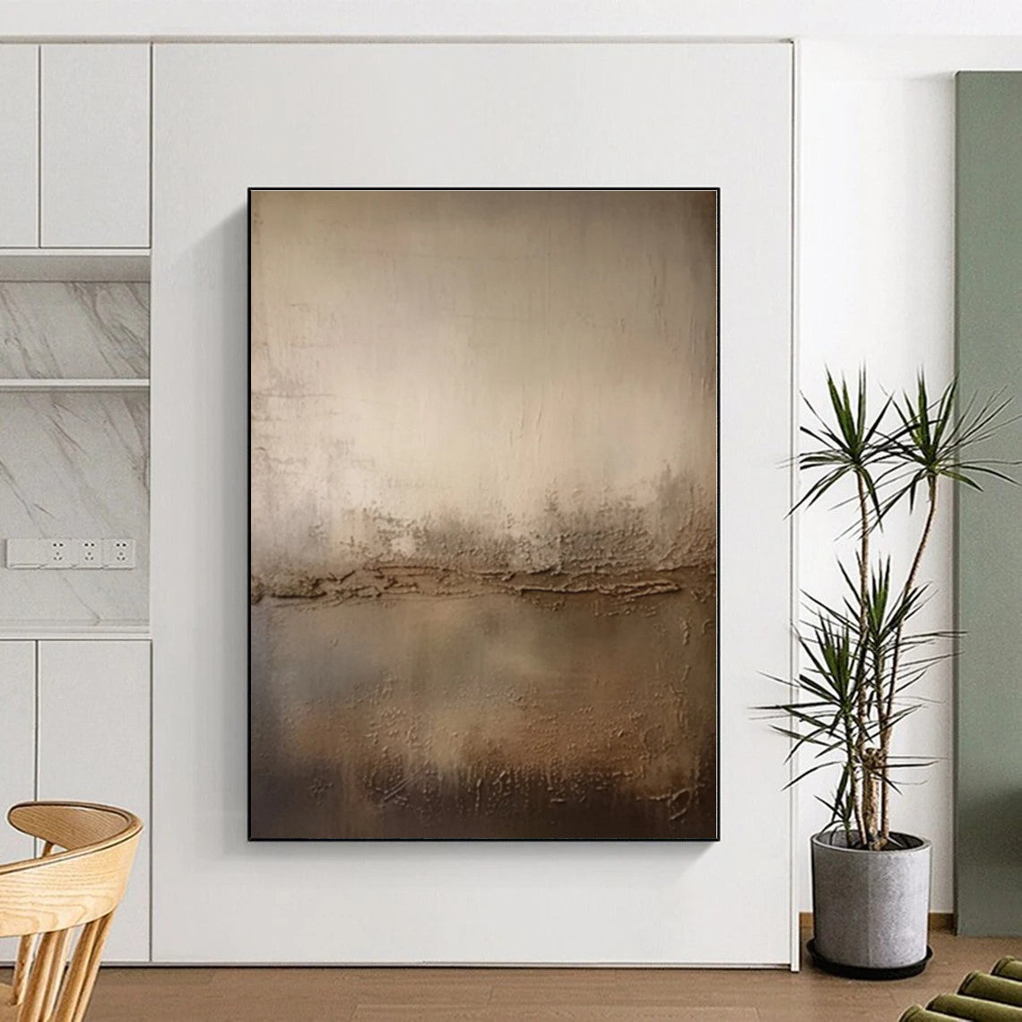 Made-to-Order Oversized Hand-Painted Abstract Art for Living Room Entertainment Wall LargeART0573