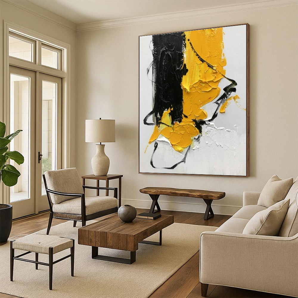 Personalized Immense Hand-Painted Abstract Art for Home Office Breakout Area Wall LargeART0606