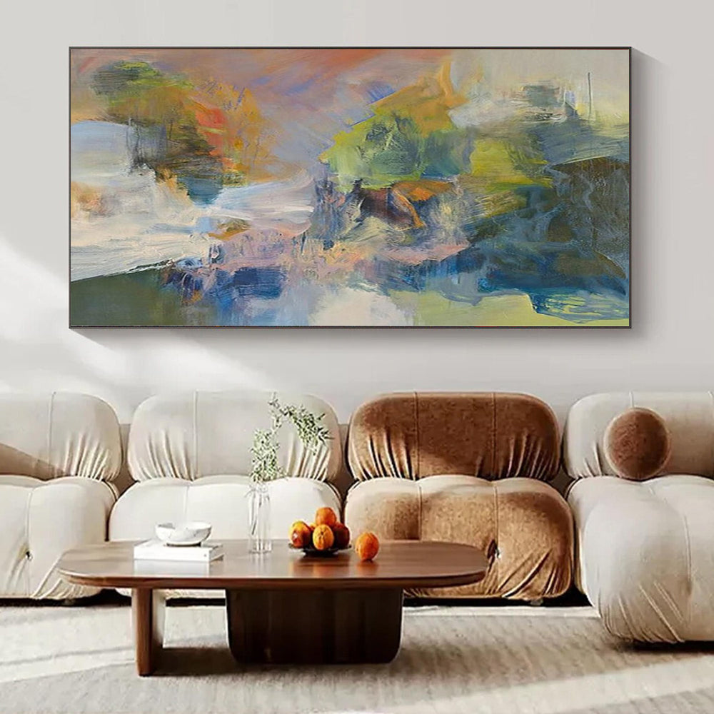 Immense Abstract Canvas for Indoor Pool Areas - Made to Order Acrylic on Canvas