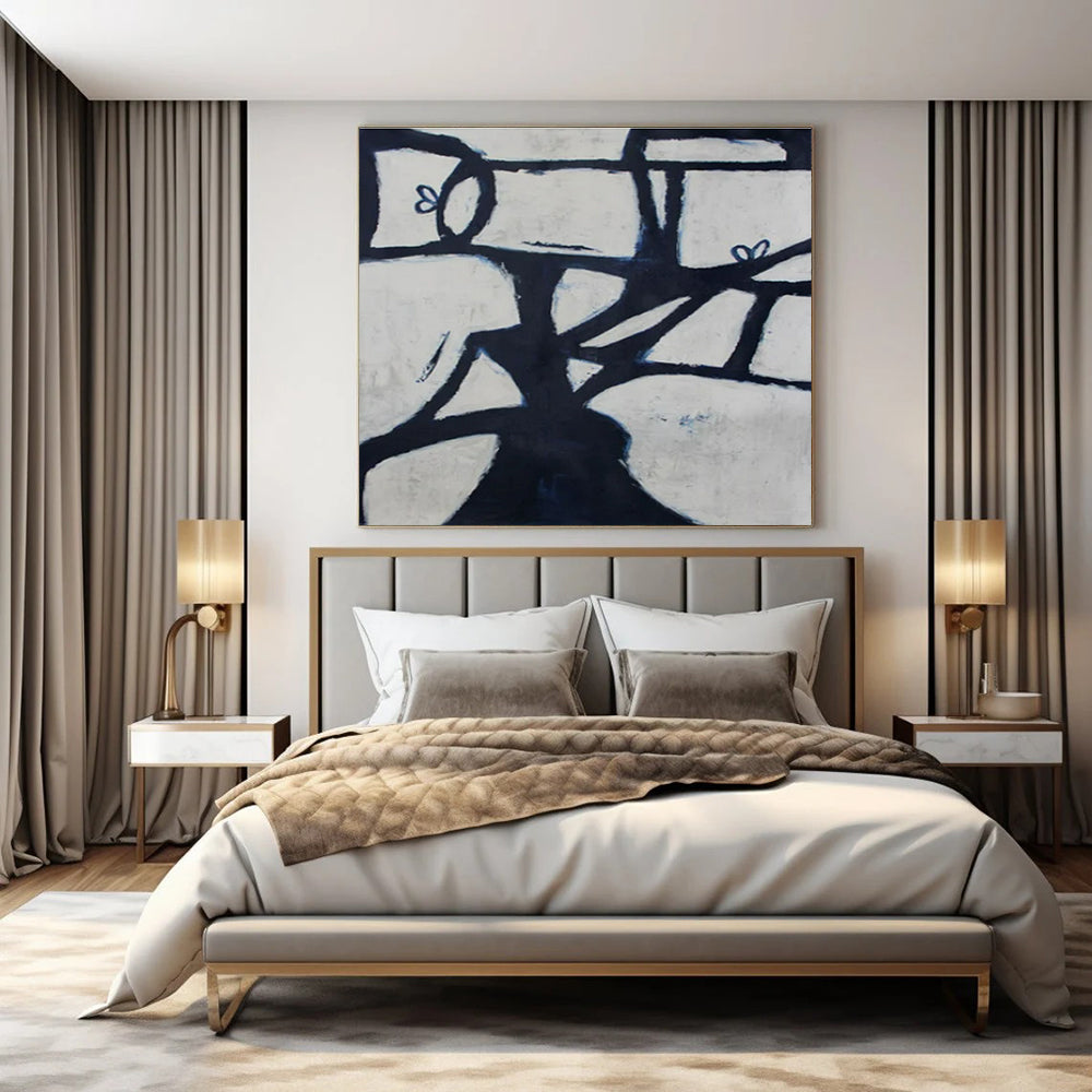 Custom Hand-Painted Abstract Canvas for Bar & Hotel Event Spaces