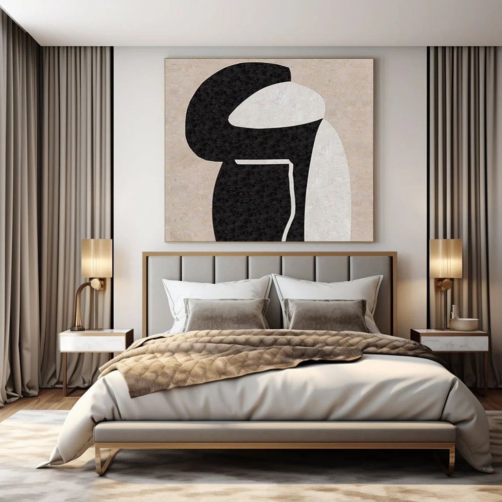 Huge Hand-Painted Contemporary Abstract Painting for Living Room Above Entryways