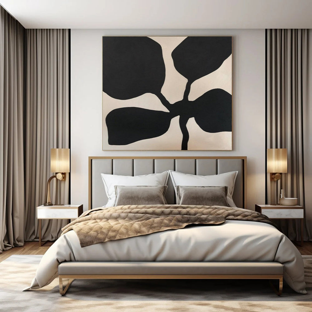 Extra-Vast Hand-Painted Modern Abstract Artwork for Exclusive Villa Bedrooms