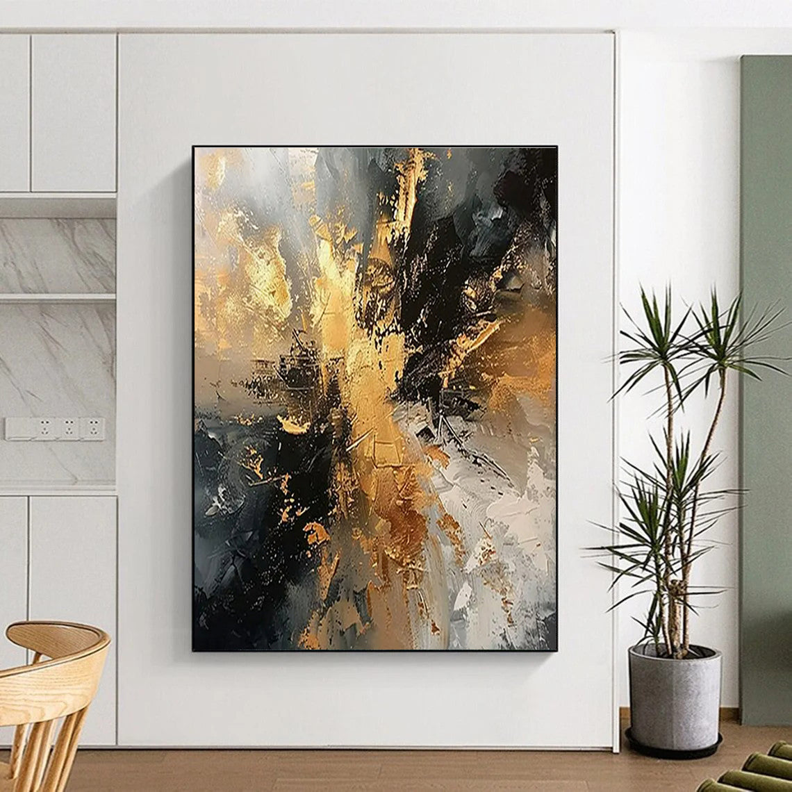 Large-Scale Modern Abstract Wall Decor for Senior Living Facility Common Areas