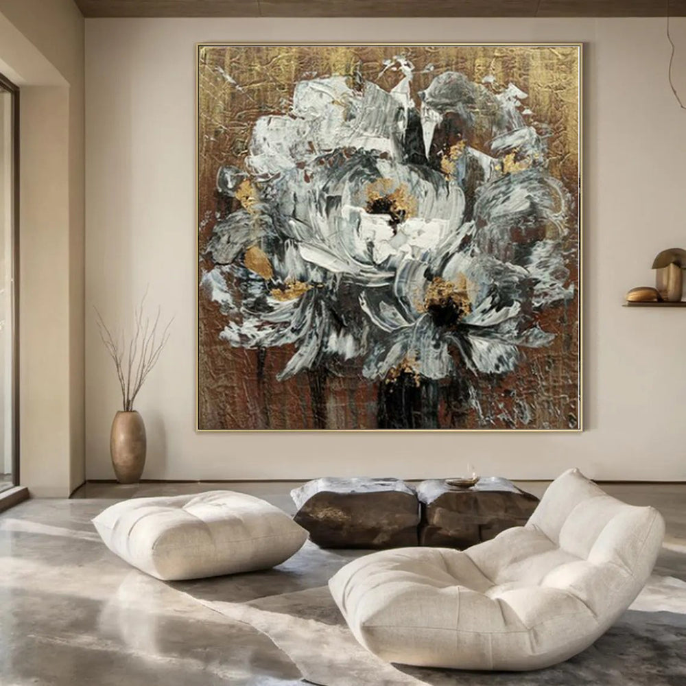 Seascape-Inspired Hand-Painted Abstract Art for Coastal Dining Rooms