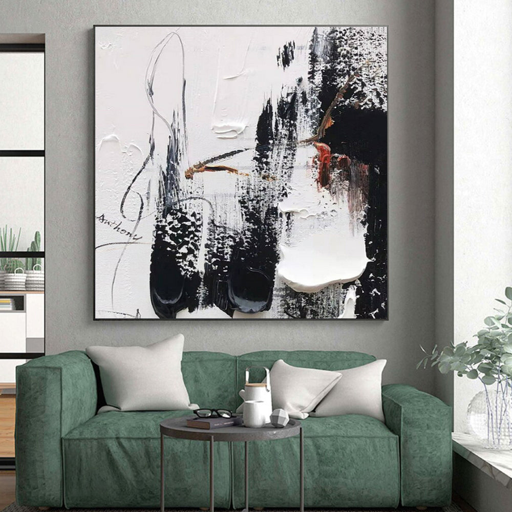 Extra-Huge Modern Abstract Painting for Nursery Soothing Decor