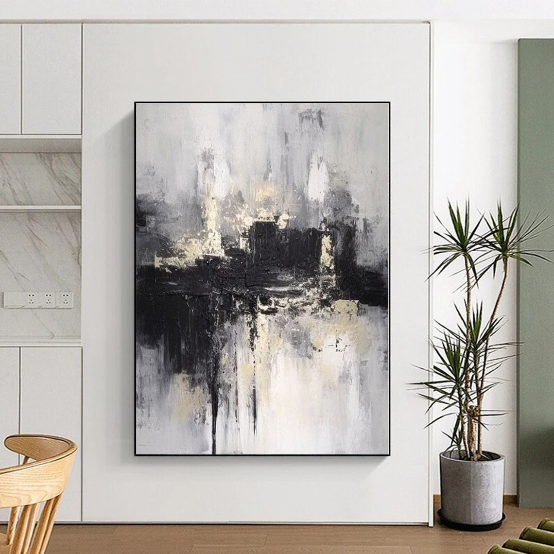 Personalized Whimsical Hand-Painted Abstract Art for Home Office Inspiration Wall