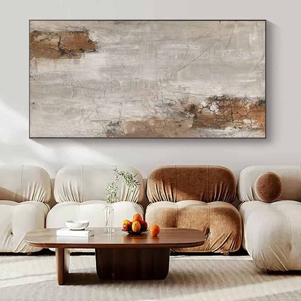 Giant Hand-Painted Abstract Wall Art for Yoga Studio Spaces