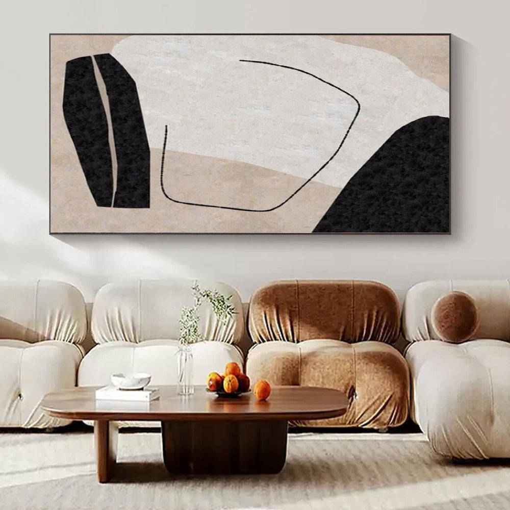 Showstopping Hand-Painted Abstract Art for Living Room Entryways