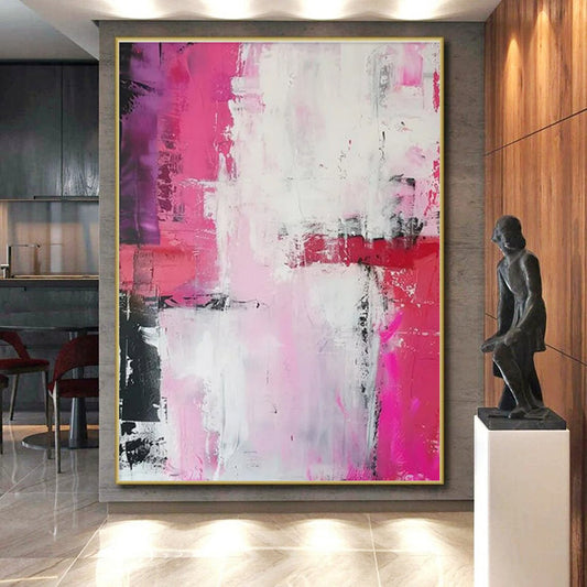 Large-Scale Modern Abstract Wall Art for Family Room Gathering Centerpiece