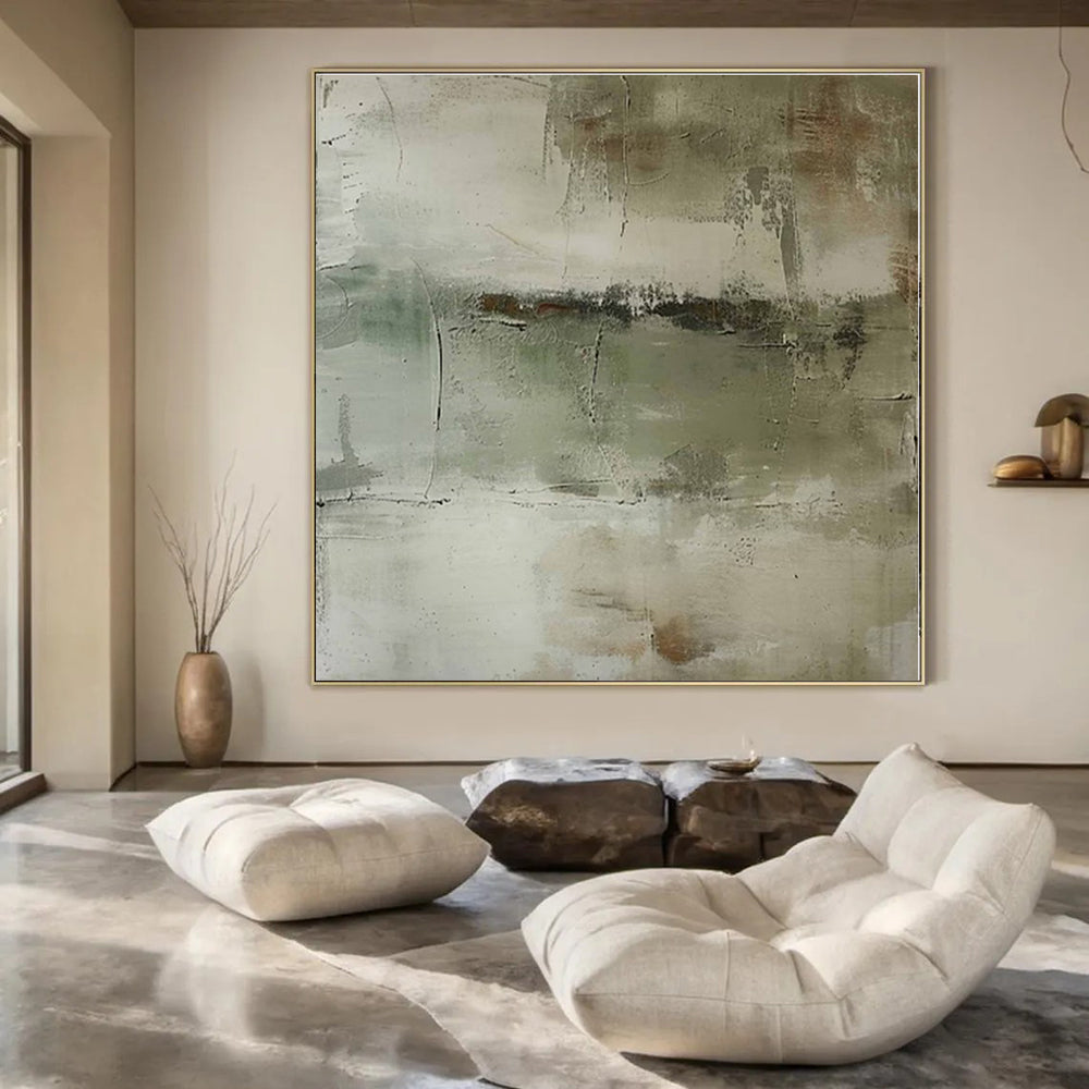 Oversized Custom Hand-Painted Abstract Painting for Office and Bar