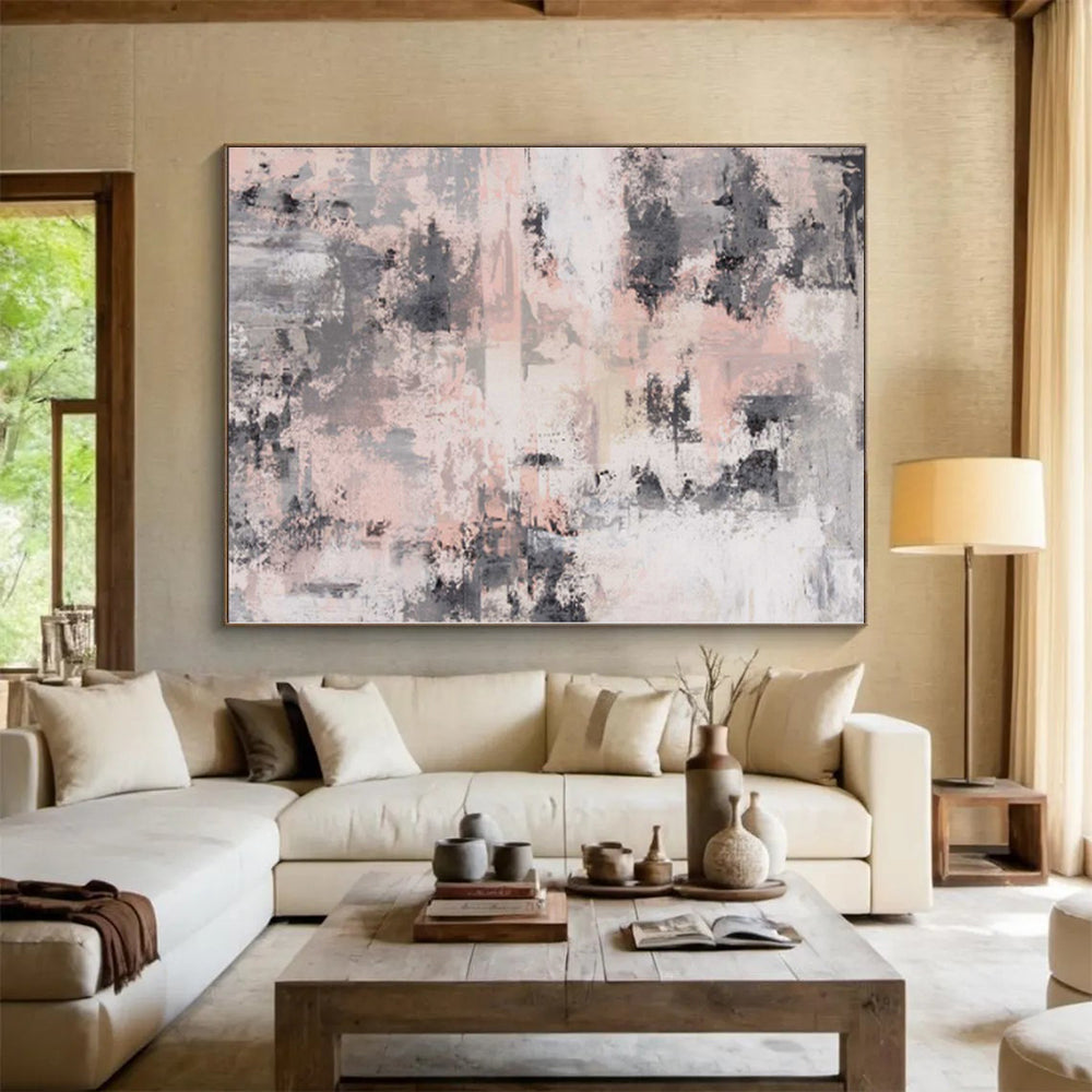 Large Abstract Stripe Painting - Commissioned Oil on Canvas for Fashion Boutique Displays