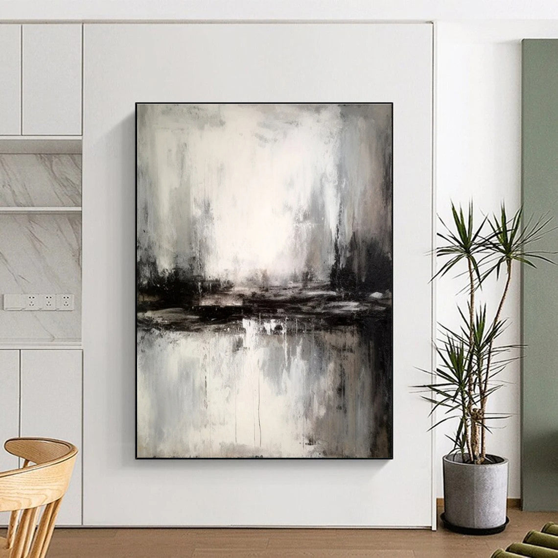 Large Modern Abstract Wall Decor for Senior Living Community Activity Rooms
