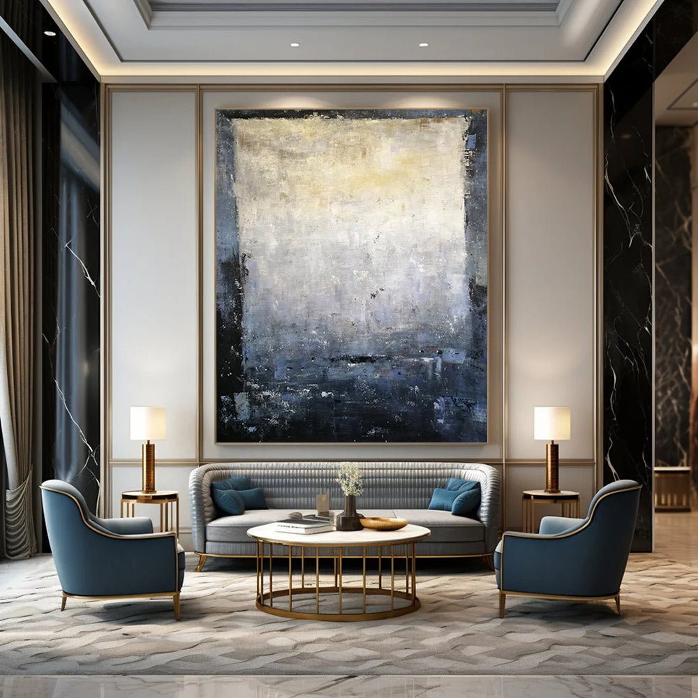 Soaring Vertical Hand - Painted Custom Abstract Gem with Volcanic Textures, Ideal for Living Room and Bar DKH1577