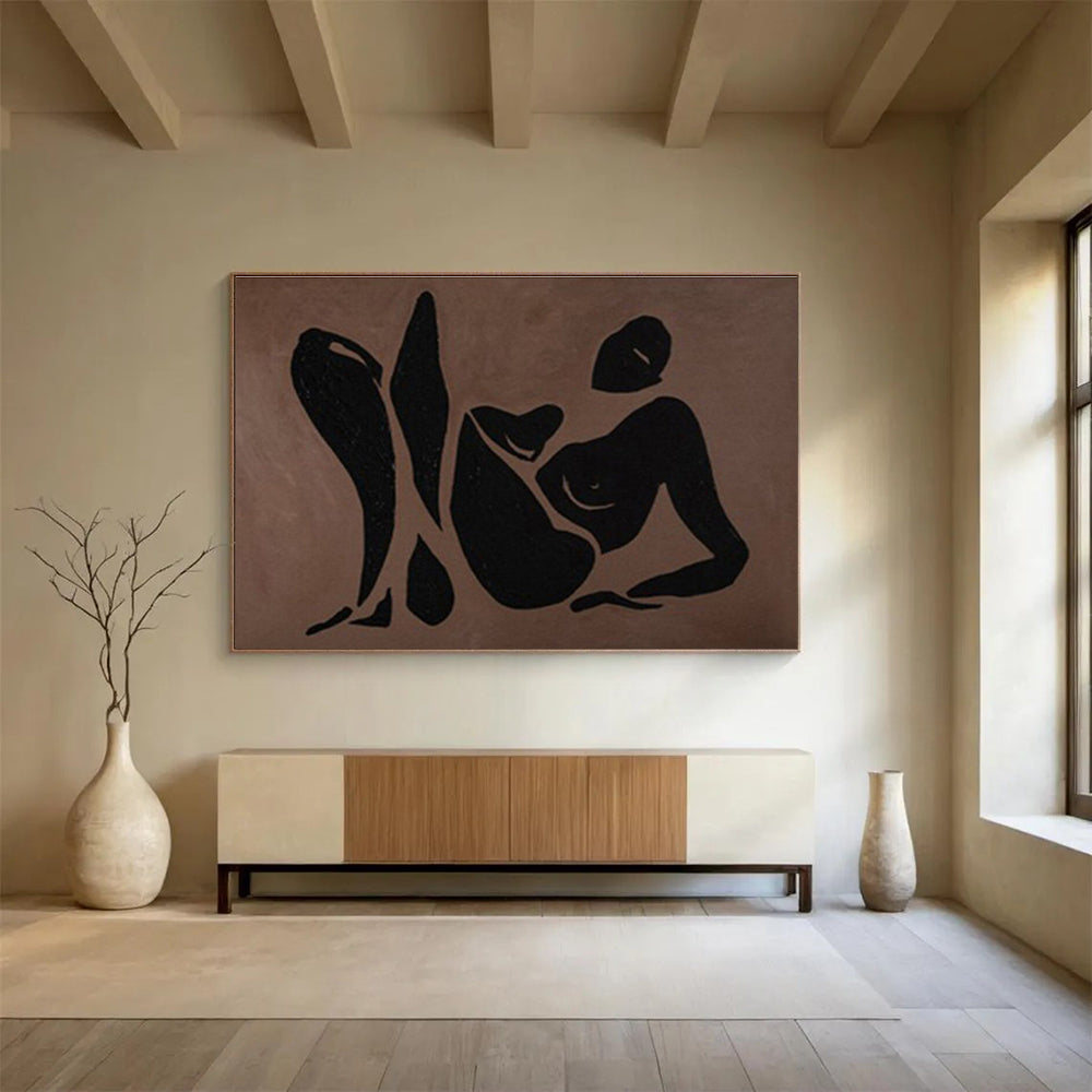 Gigantic Textured Hand - Painted Abstract Wall Mural for Memorable Impressions DKH743