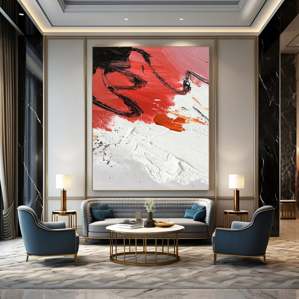 Lively Hand - Painted Textured Abstract Painting for Living Room & Office DKH1290