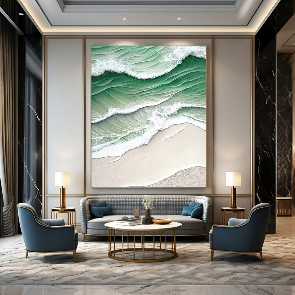 Custom Abstract Paintings: Big Sizes, Textured Excellence for Living Room & Bar DTP290