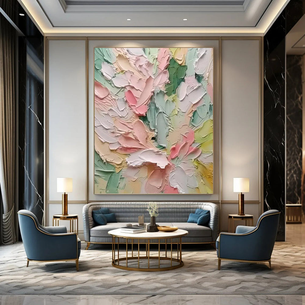 Elegant Hand - Painted Textured Abstract Canvas for Hallway & Living Room DKH1397