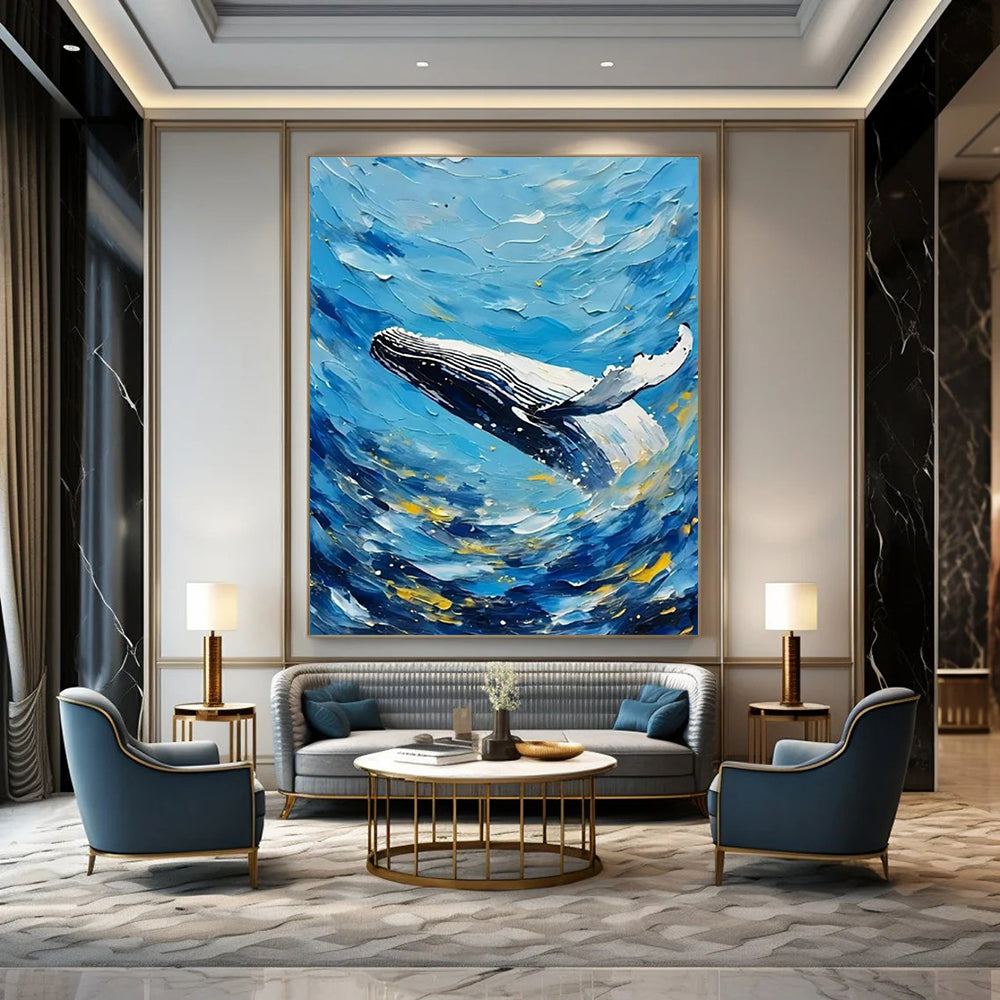 Massive-Sized Hand-Painted Abstract Artwork for Dining Room & Hotel Lobby LargeART2282