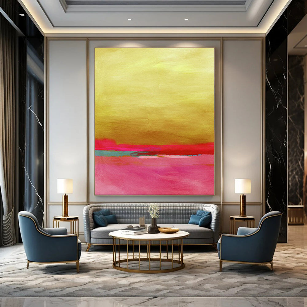 Dreamy & Soft Abstract Canvas Art for Dining Room & Hotel LargeART2023