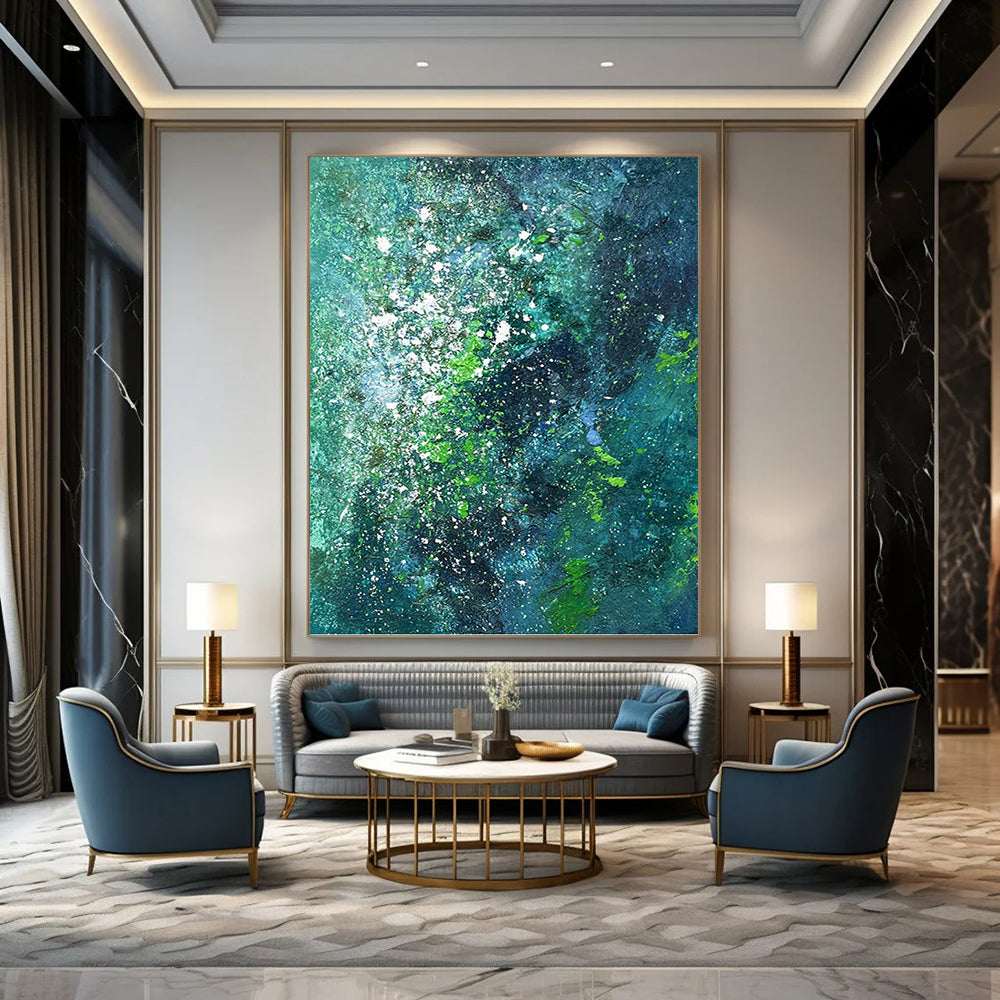 Massive Hand - Painted Custom Textured Abstract Wall Decor for Living Room & Office DKH1029