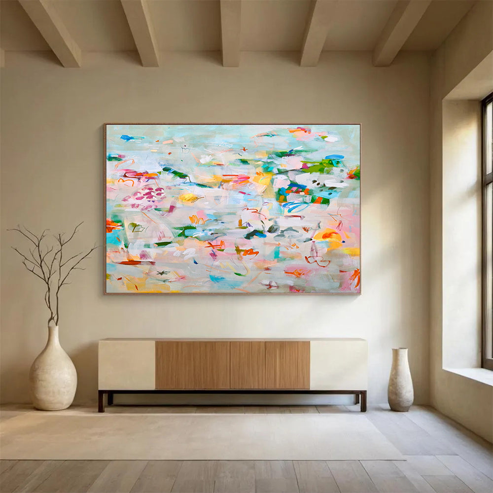Bespoke Grand - Sized Abstract Canvas for Wedding Venue DKH036