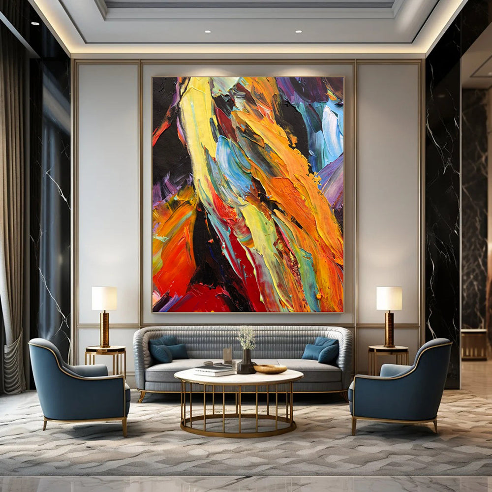 Irresistibly Colossal Hand - Painted Textured Abstract Art for Shopping Mall & Department Store DKH1262