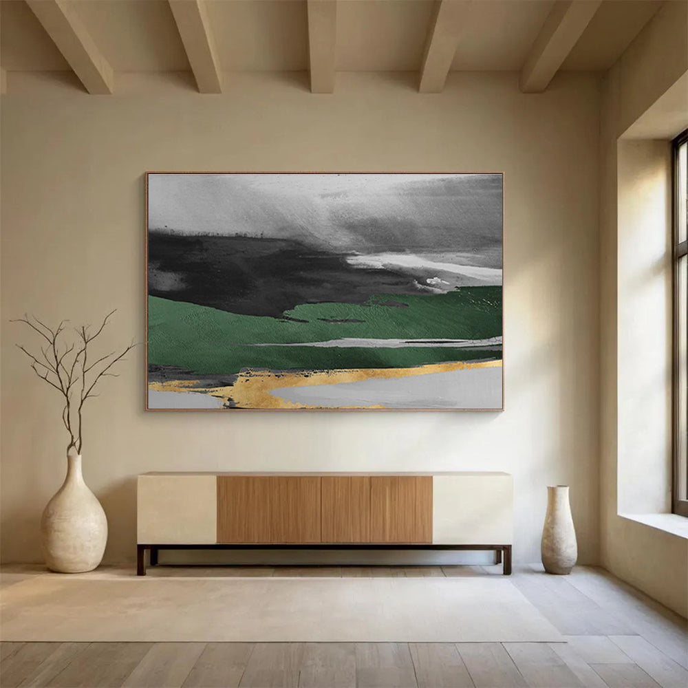 Alluring Hand - Painted Textured Abstract Artwork for Dining Room & Entryway DKH606