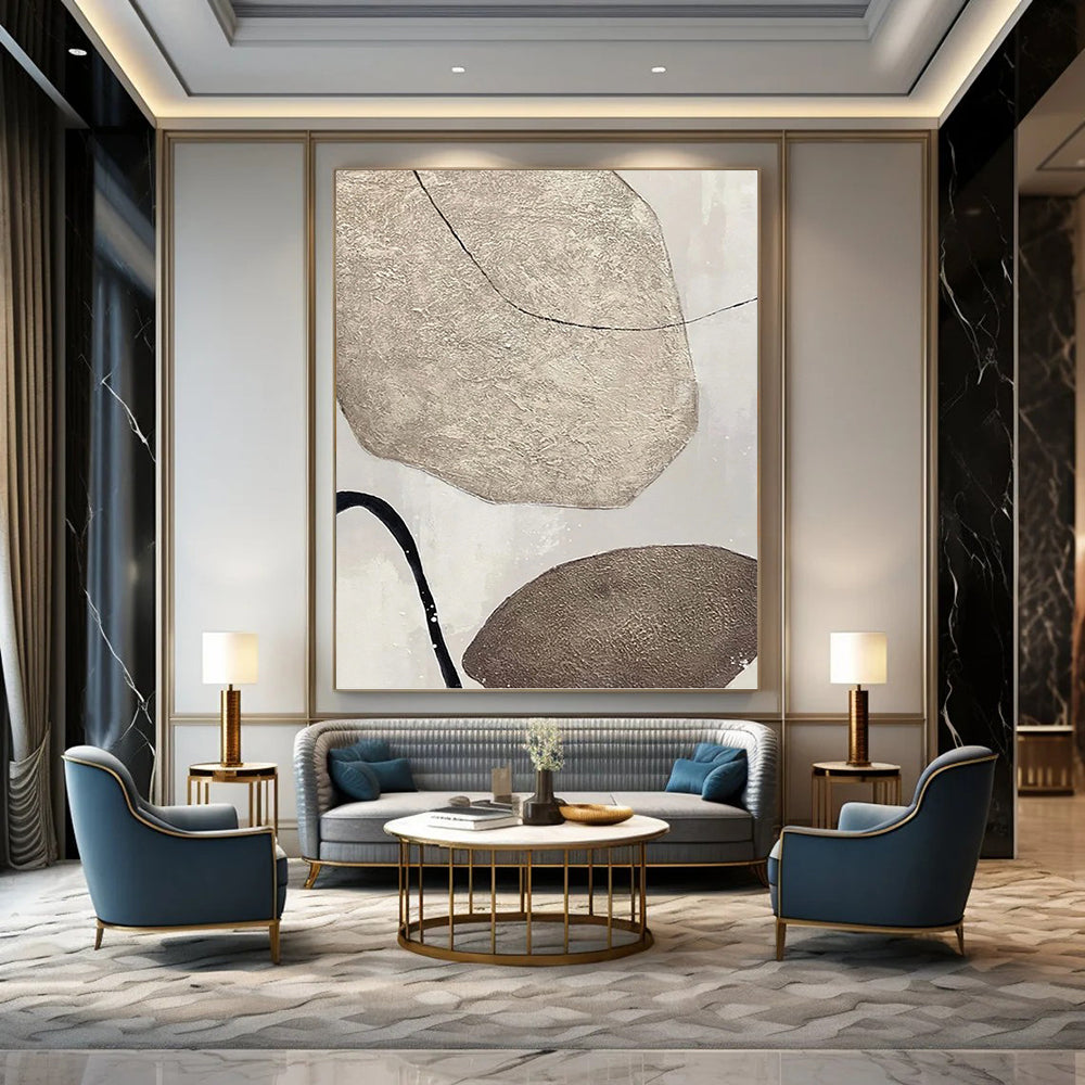 Exclusive Designer - Made Hand - Crafted Textured Canvas Abstract for Hallway & Entryway DKH1121