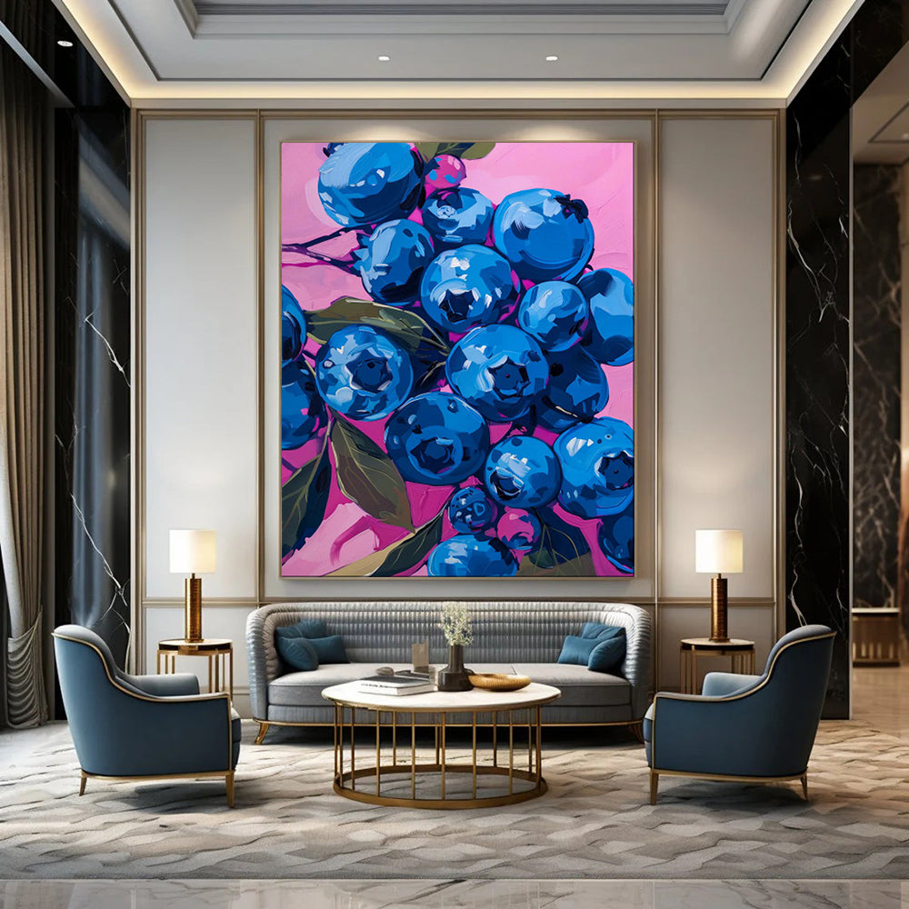 Textured & Artistic Hand-Painted Custom Abstract Painting for Dining Room & Bar LargeART2013