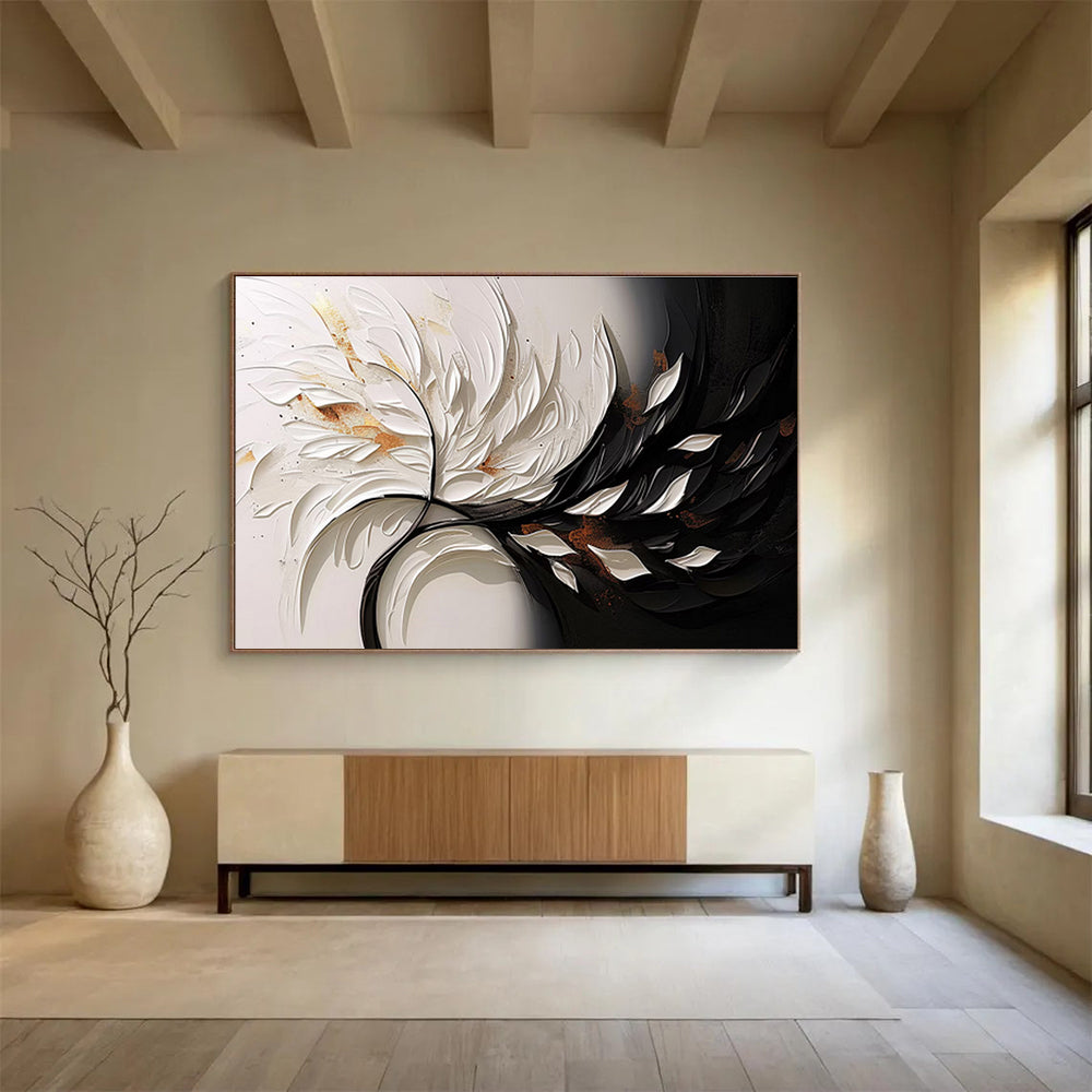 Oversized Textured Handmade Abstract Painting for Decorative Upgrades DKH746