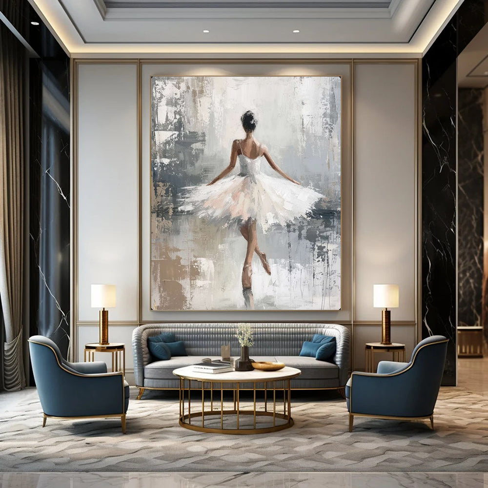 Large-Scale Hand-Painted Abstract Artwork for Living Room & Dining Room LargeART2174