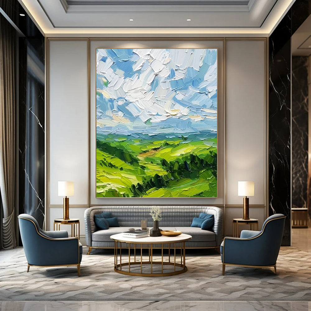 Elevated Vertical Hand - Painted Custom Abstract Treasure (with Unique Textures) for Bedroom and Dining Room DKH1557