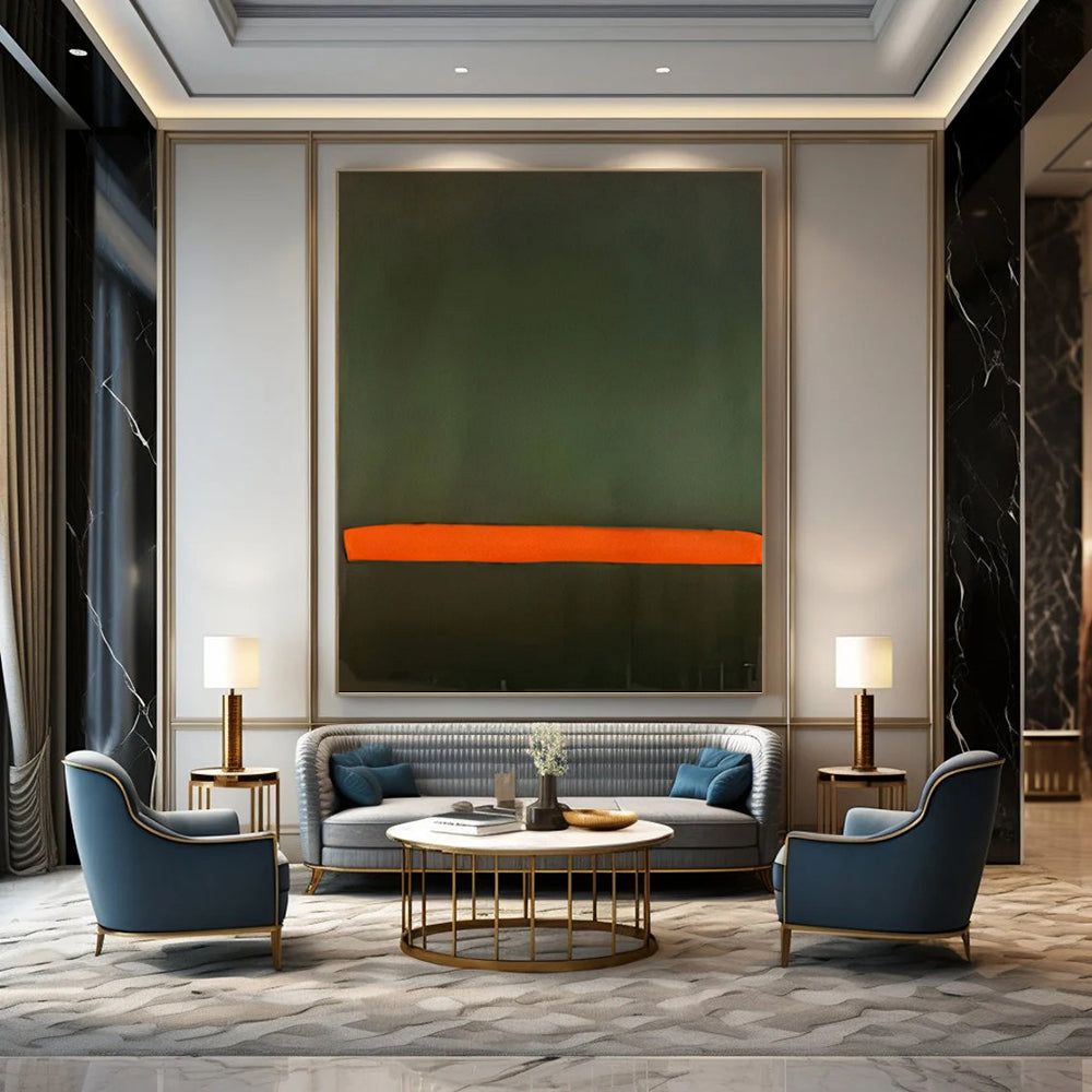 Extended - Reach Vertical Hand - Painted Textured Custom Abstract Narrative (with Mosaic Textures) for Bedroom and Entryway DKH1616