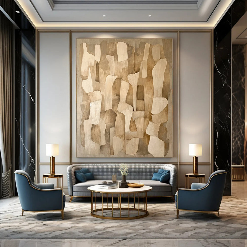 Extended - Reach Hand - Painted Custom Abstract Painting for Bedroom and Entryway DTP021