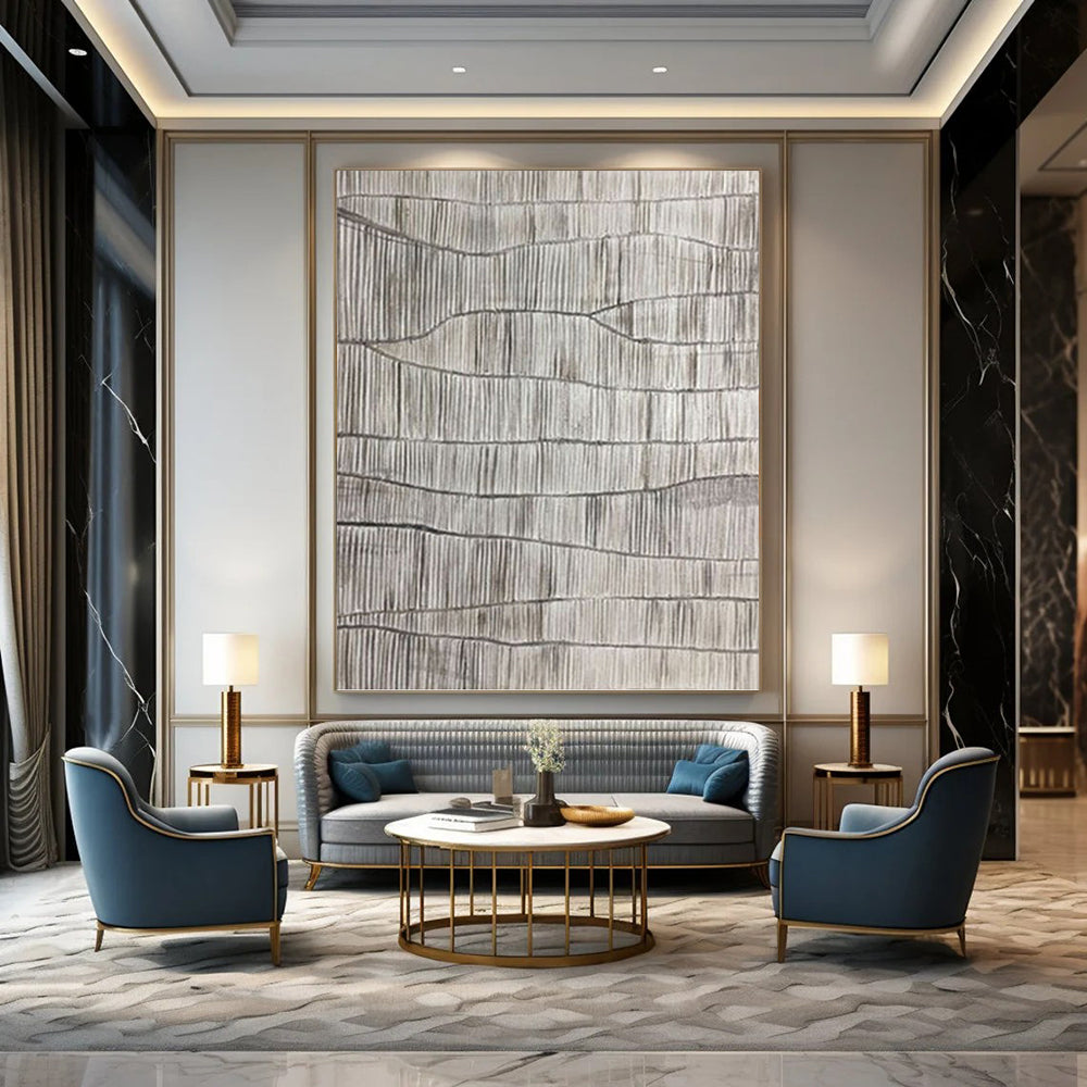 Gigantic Hand - Crafted Custom Textured Canvas Abstract for Hallway & Bar DKH1042