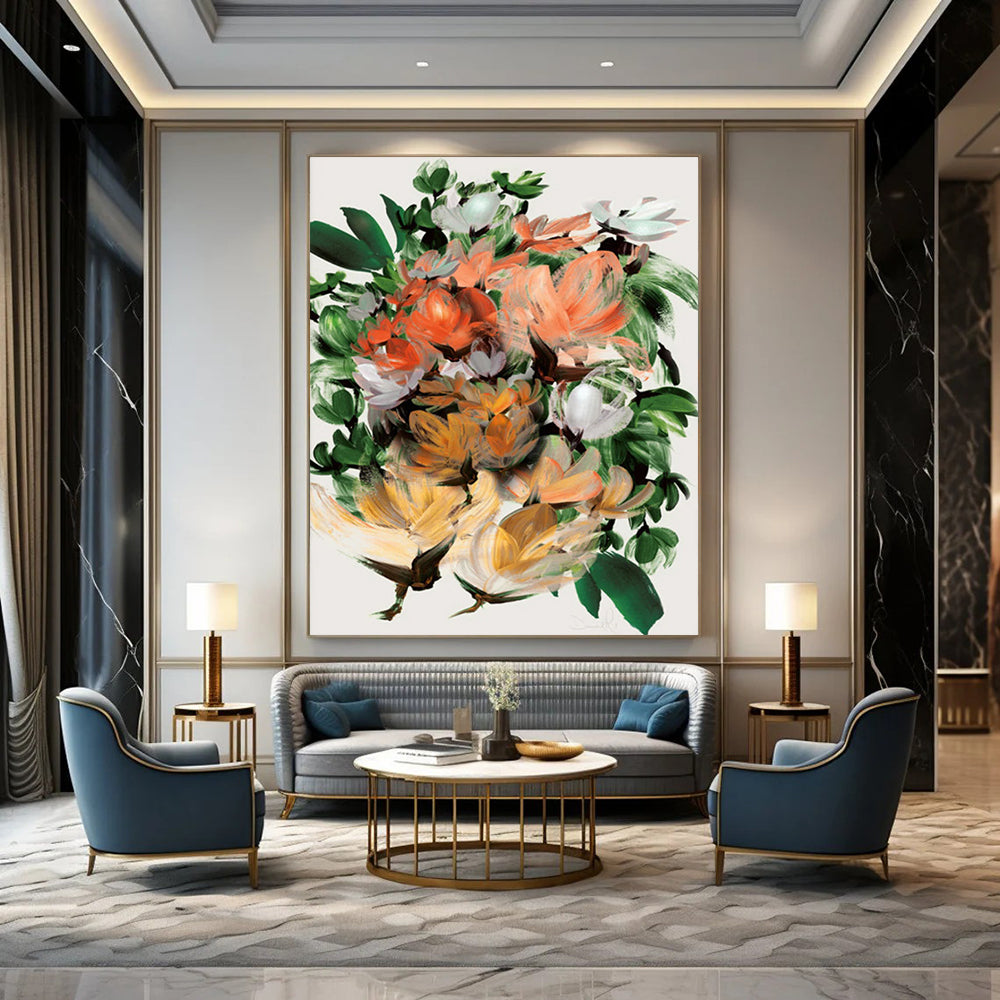 Hand-Painted Custom Abstract Art: Big Sizes for Bedroom & Office DTP217
